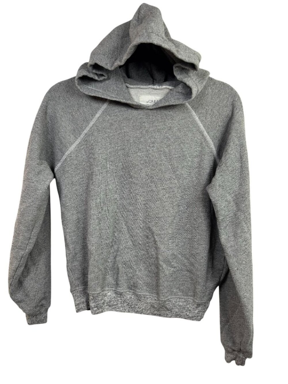 The Great Womens Heather Gray Hoodie Size 1 US Small USA Pullover Sweatshirt